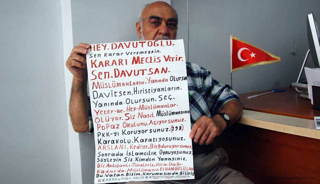 Eski muhtardan Bakan Davutoğlu’na tepki