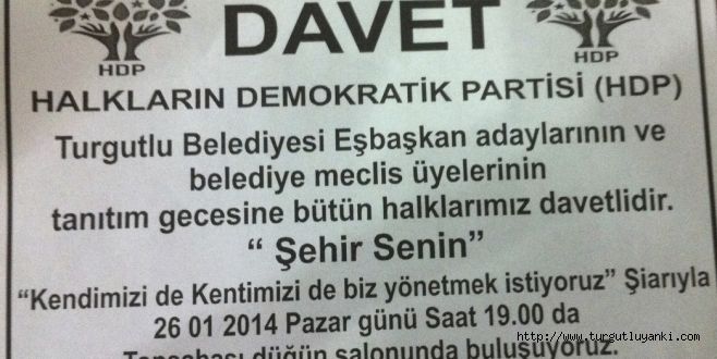 HDP Turgutlu Belediyesi Eşbaşkan adaylarını tanıtacak