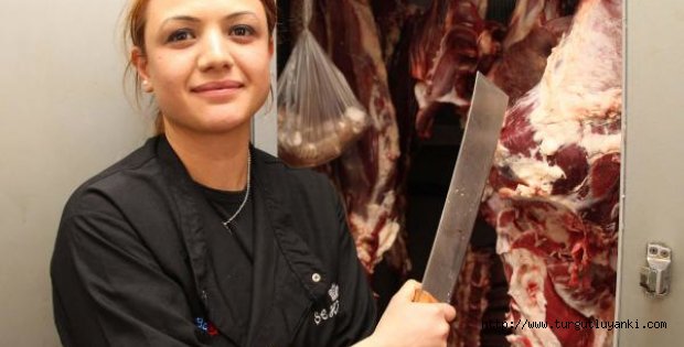 Melis hanım, belgeli kasap oldu