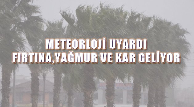 Meteoroloji'den uyarı