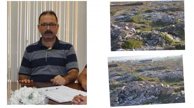 Tarım arazilerine moloz dökülüyor