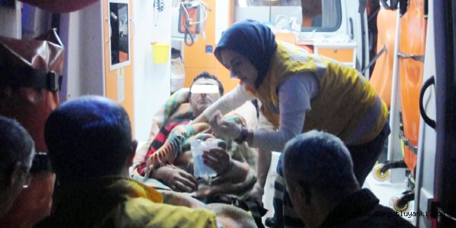 Tartıştığı kocasını bıçakla yaraladı