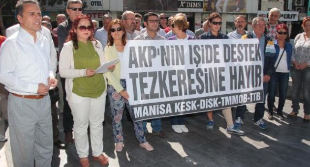 'Teskereye hayır' mitingi