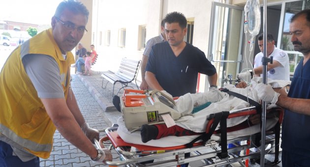 Trafik kazasında 1 polis memuru yaralandı