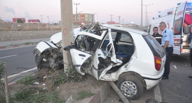 Turgutlu’da trafik kazasi : İkisi ağır 3 yaralı