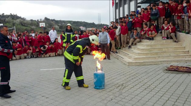 Turgutlu'da yangın tatbikatı