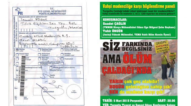 Vahşi madenciliğe karşı bilgilendirme paneli