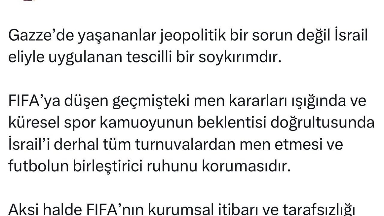 Dr. Mehmet Kasapoğlu’ndan FIFA’ya tepki