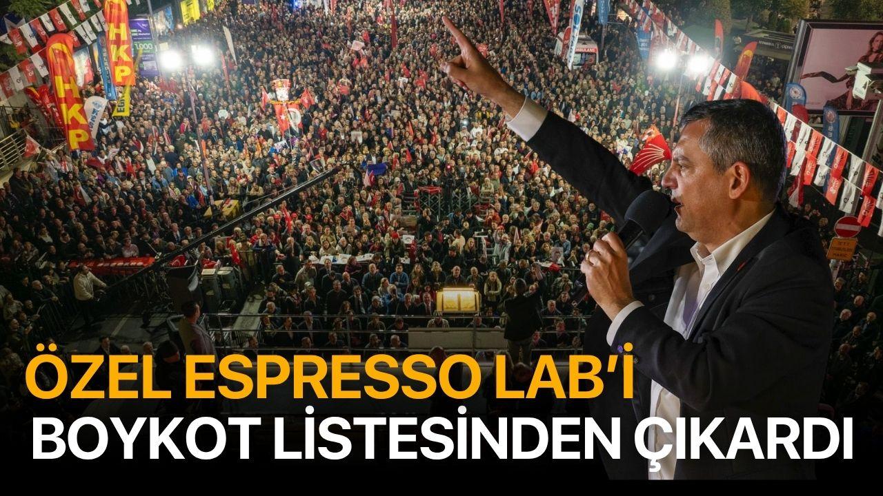 Espresso Lab CHP'nin boykot listesinden çıkarıldı