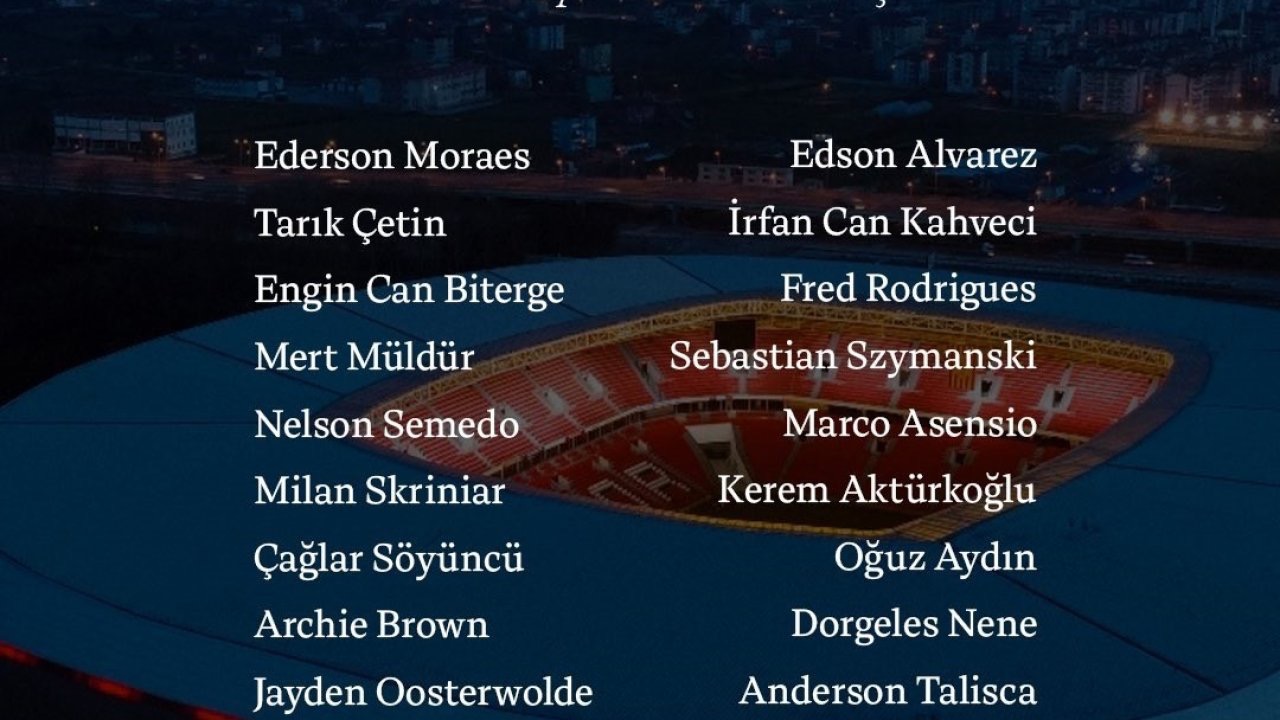 Fenerbahçe’nin Samsunspor kamp kadrosu belli oldu