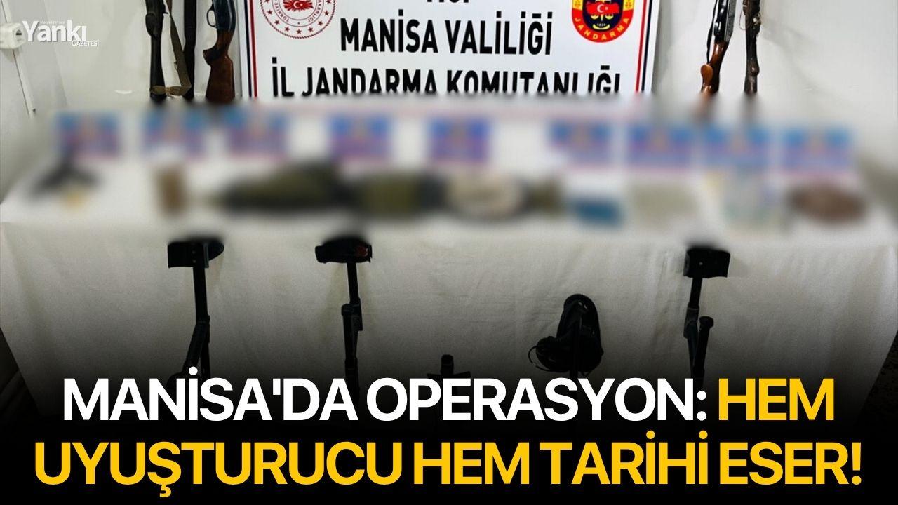 Manisa'da operasyon: Hem uyuşturucu hem tarihi eser!