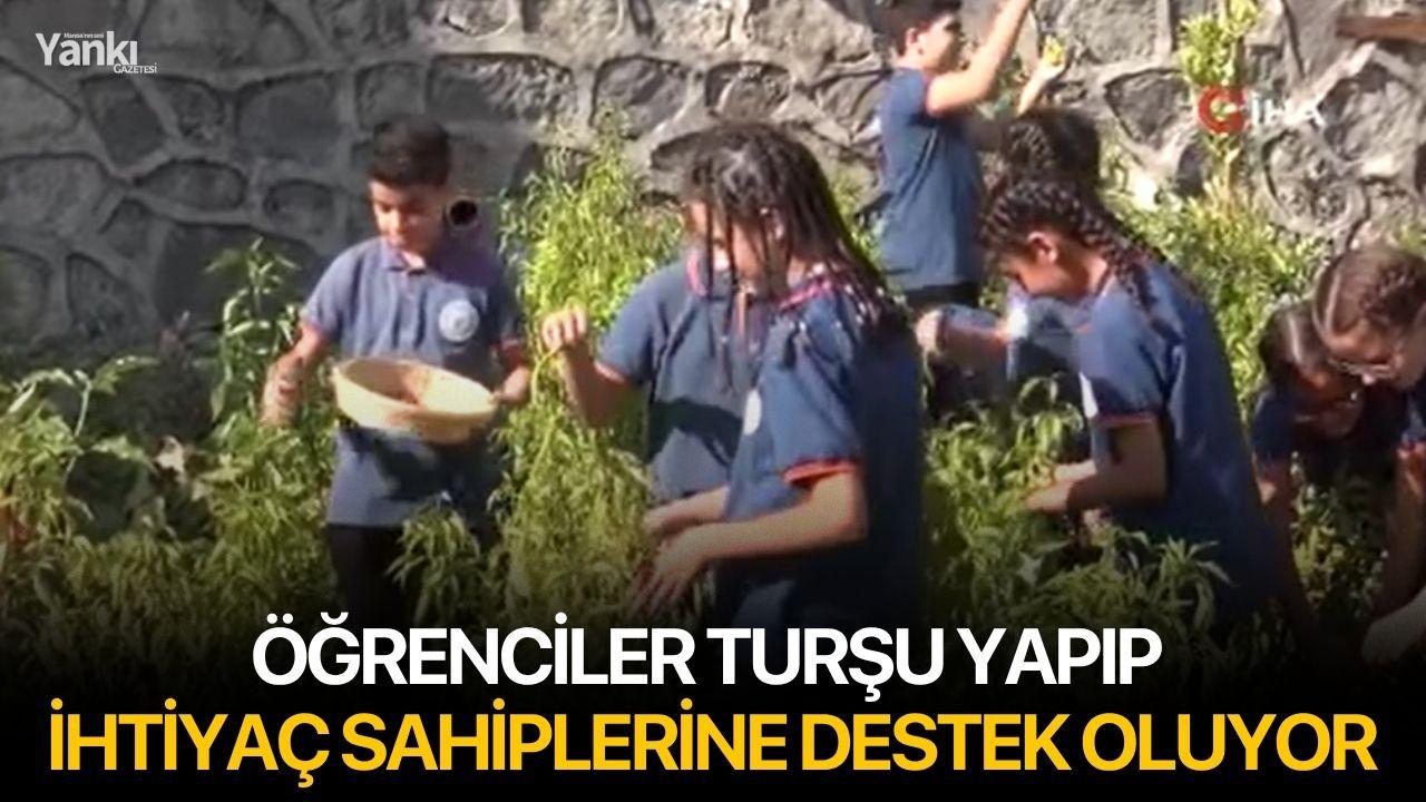 Öğrenciler turşu yapıp ihtiyaç sahiplerine destek oluyor