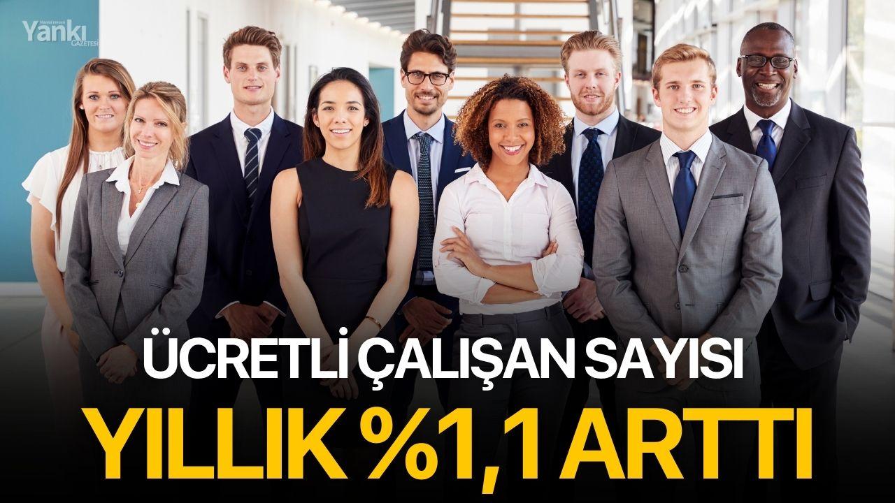 Ücretli Çalışan Sayısı Yıllık %1,1 Arttı