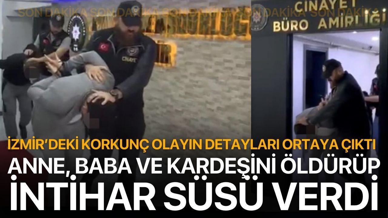 Anne, baba ve kardeşini öldürüp cinayet süsü vermiş