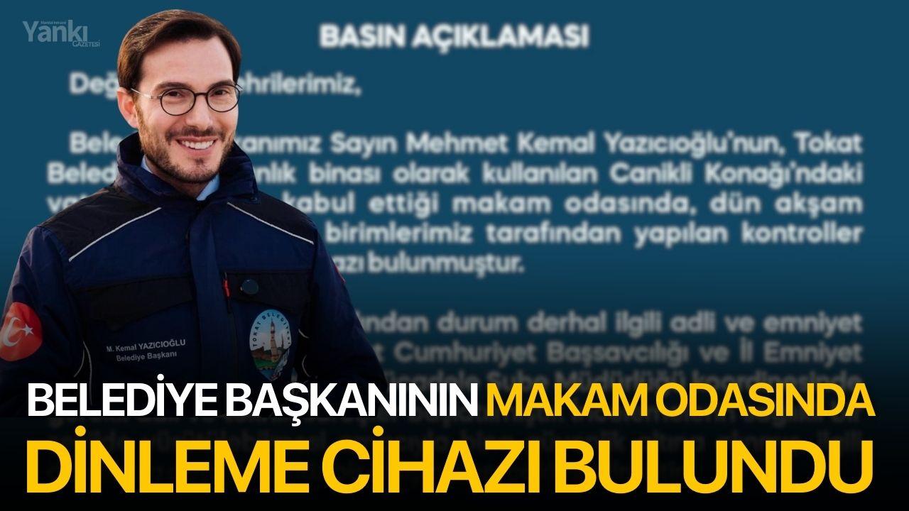 Belediye başkanının makam odasında dinleme cihazı bulundu