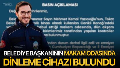 Belediye başkanının makam odasında dinleme cihazı bulundu