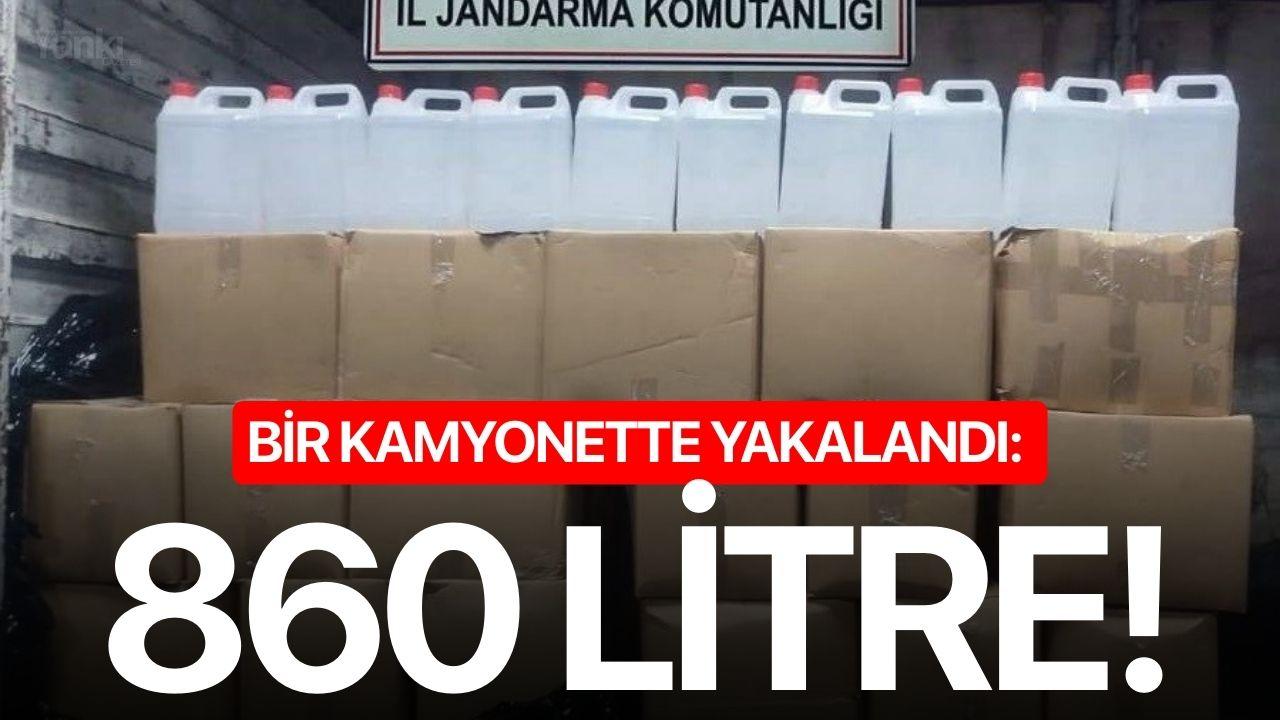 Bir kamyonette yakalandı: 860 litre etil alkol ele geçirildi!