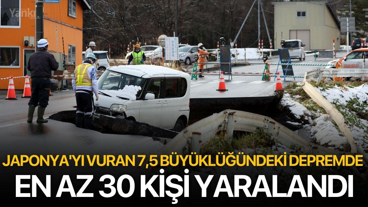 Japonya'yı vuran 7,5 büyüklüğündeki depremde en az 30 kişi yaralandı