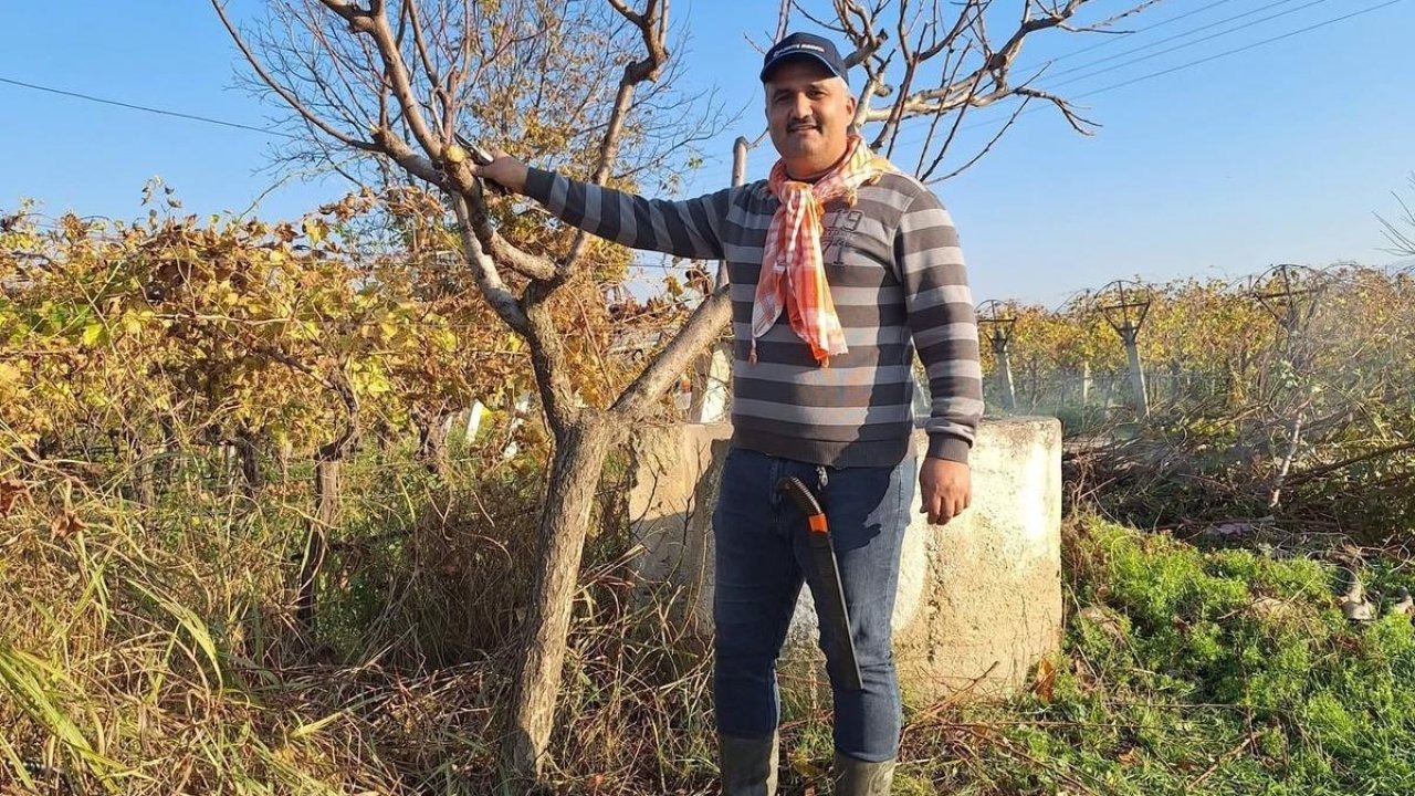 Manisalı çiftçinin mesaisi kışın da sürüyor