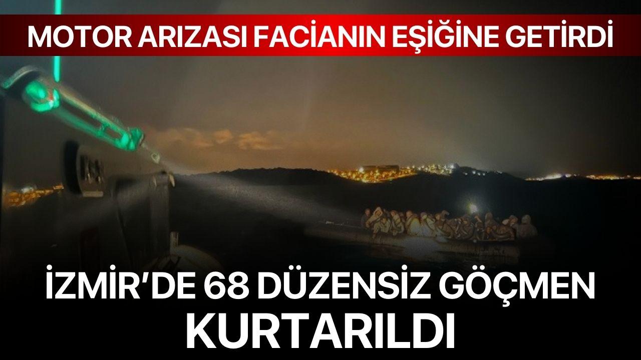 Motor Arızası Facianın Eşiğine Getirdi: 68 Düzensiz Göçmen Kurtarıldı