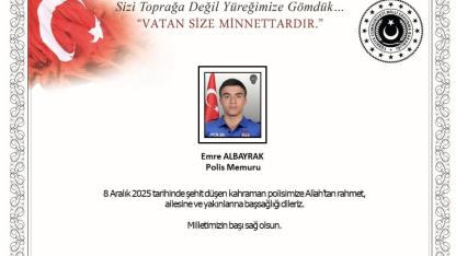 Operasyonda şehit olan polis memuruna MSB’den taziye mesajı