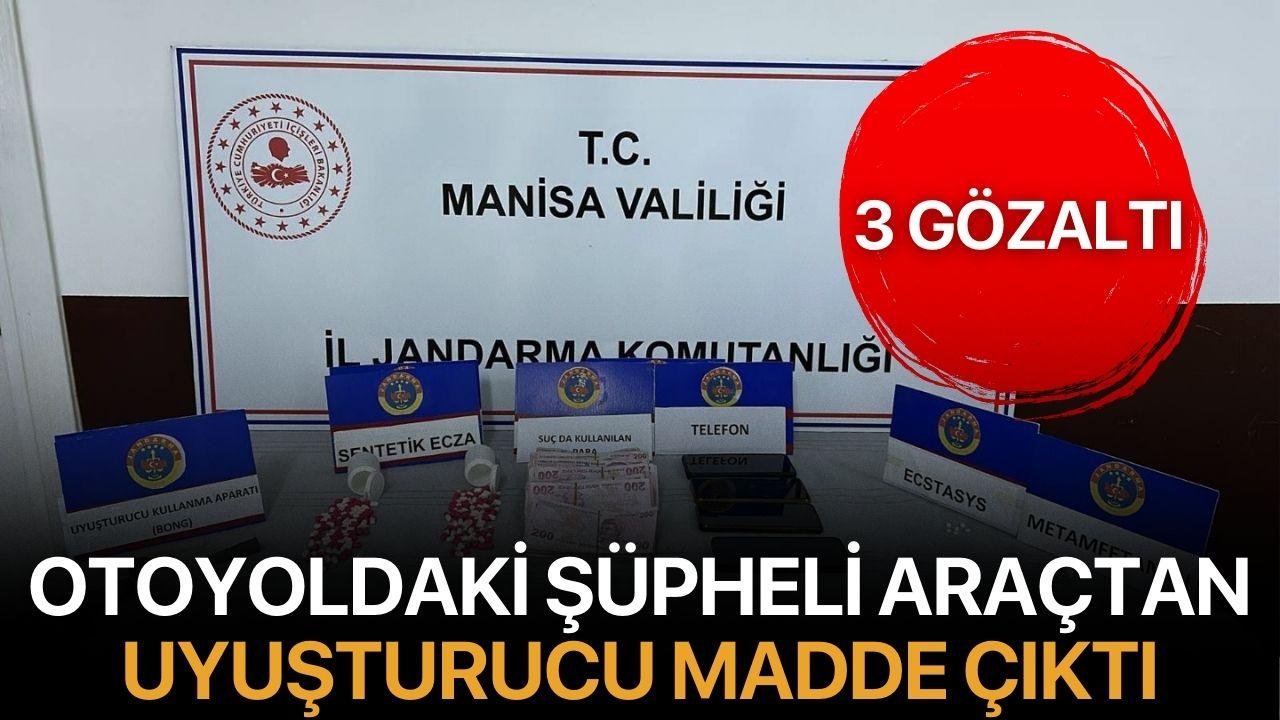 Otoyoldaki şüpheli araçtan uyuşturucu madde çıktı: 3 Gözaltı