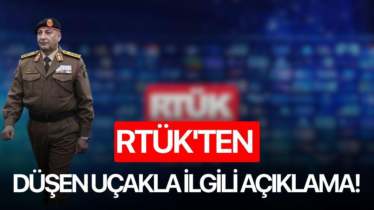 RTÜK'ten düşen uçakla ilgili açıklama!