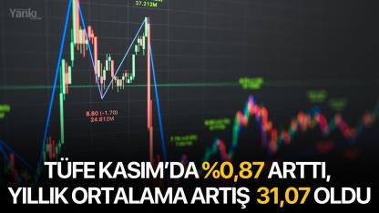 TÜFE Kasım’da %0,87 Arttı, Yıllık Ortalama Artış  31,07 Oldu