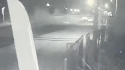 Baba ve oğulun öldüğü feci kaza kamerada!