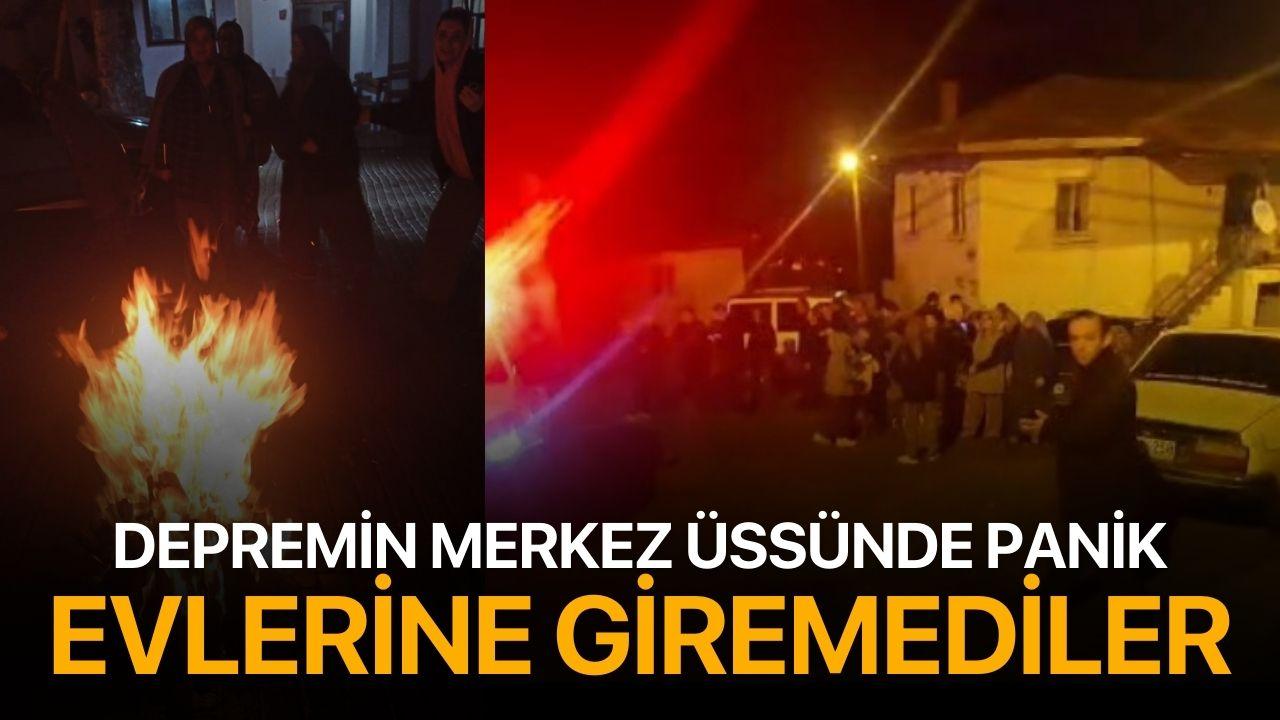 Depremin merkez üssünde panik! Geceyi dışarda geçirdiler