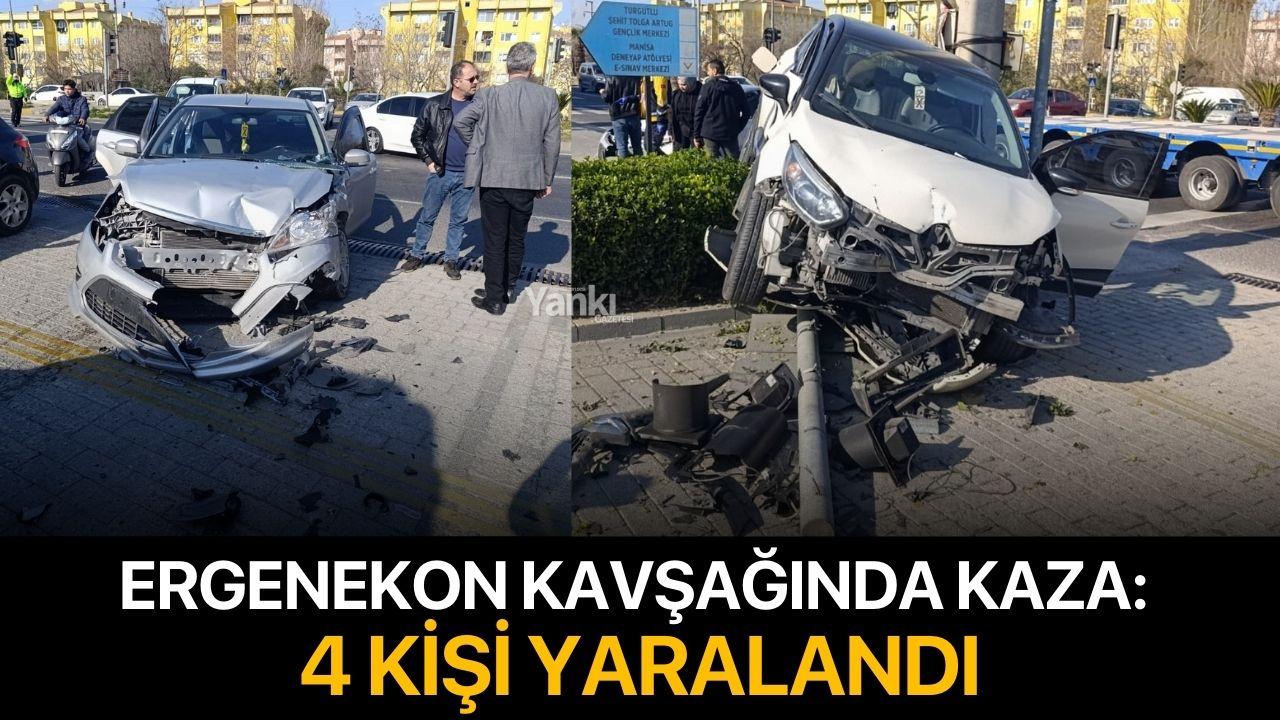 Ergenekon Kavşağında kaza: 4 yaralı!