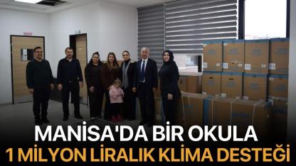 Manisa'da Bir Okula 1 Milyon Liralık Klima Desteği