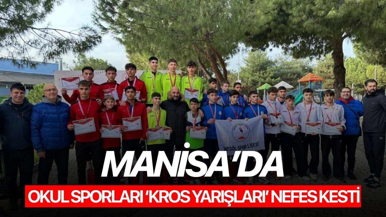 Manisa'da Okul Sporları Kros Yarışları Nefes Kesti
