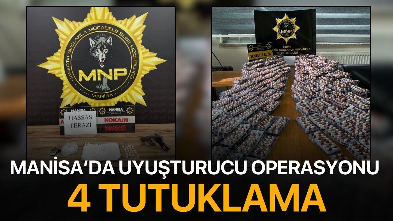 Manisa’da Uyuşturucu Operasyonu: 4 Tutuklama