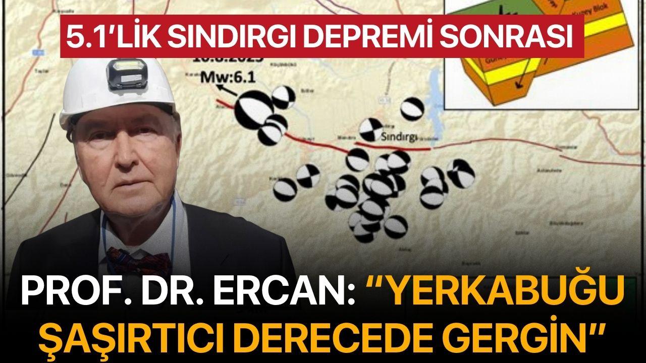 Prof. Dr. Ercan: “Yerkabuğu Şaşırtıcı Derecede Gergin”