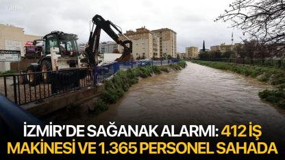 İzmir’de Sağanak Alarmı: 412 İş Makinesi ve 1.365 Personel Sahada