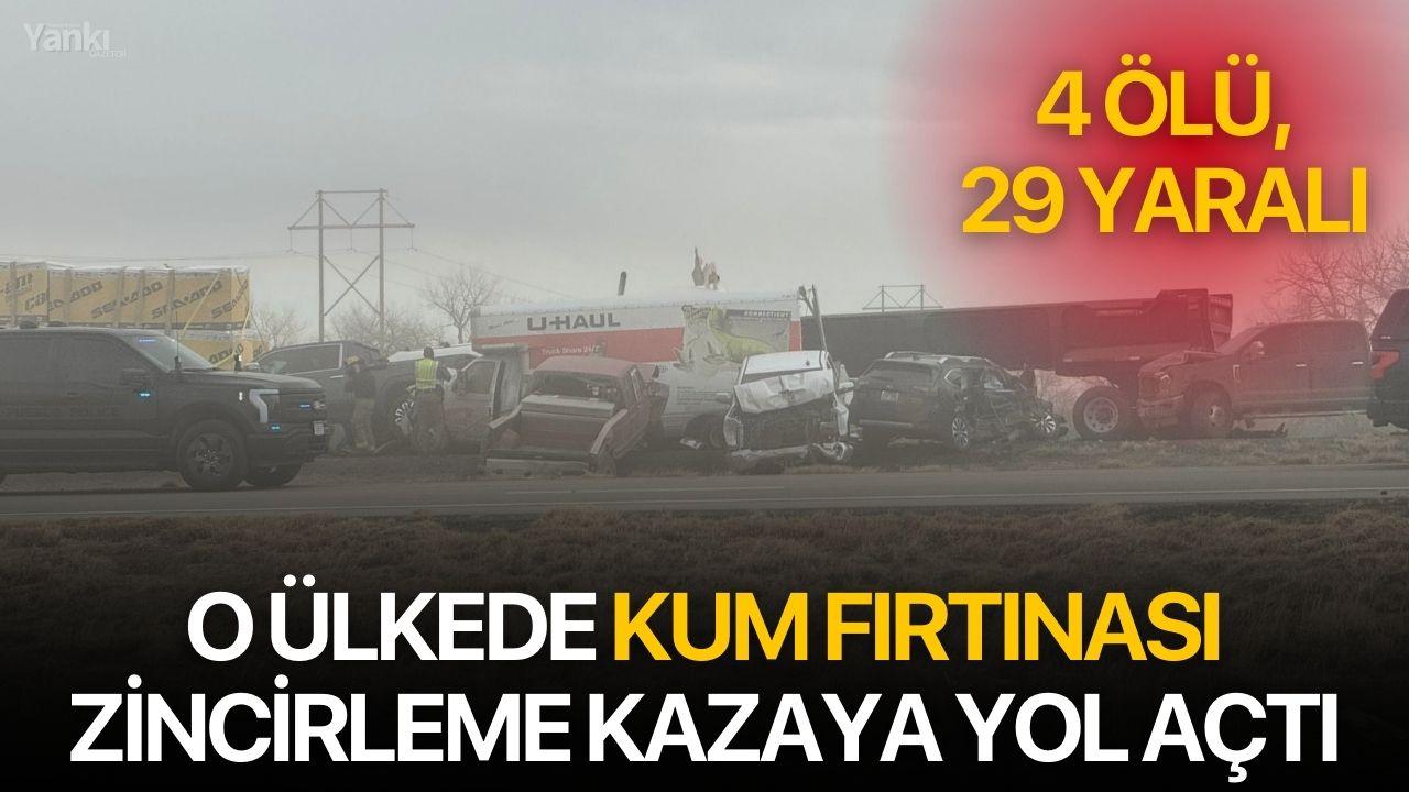 O ülkede kum fırtınası zincirleme kazaya yol açtı: 4 ölü, 29 yaralı