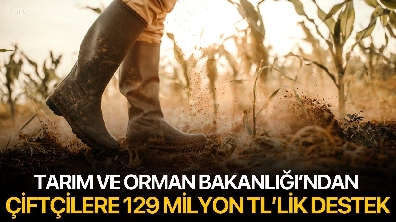 Tarım ve Orman Bakanlığı’ndan Çiftçilere 129 Milyon TL’lik Destek