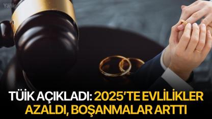 TÜİK Açıkladı: 2025’te Evlilikler Azaldı, Boşanmalar Arttı