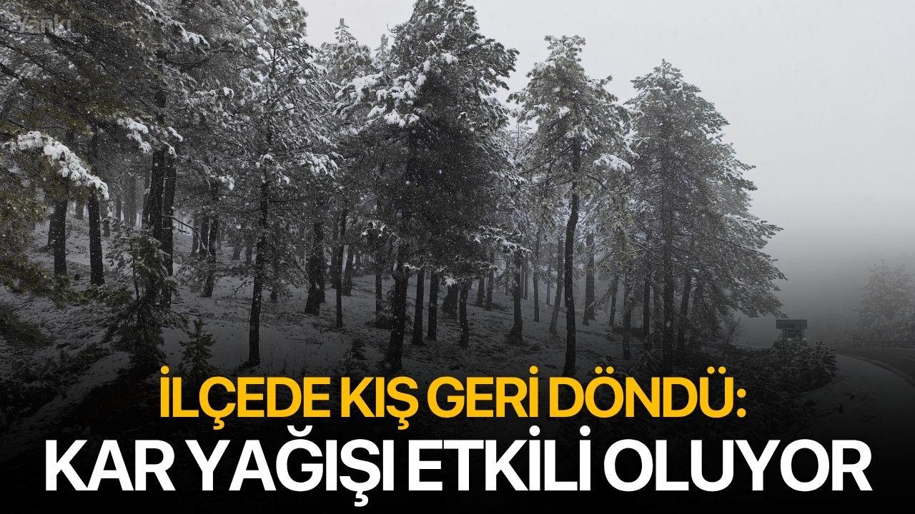 İlçede Kış Geri Döndü: Kar Yağışı Etkili Oluyor