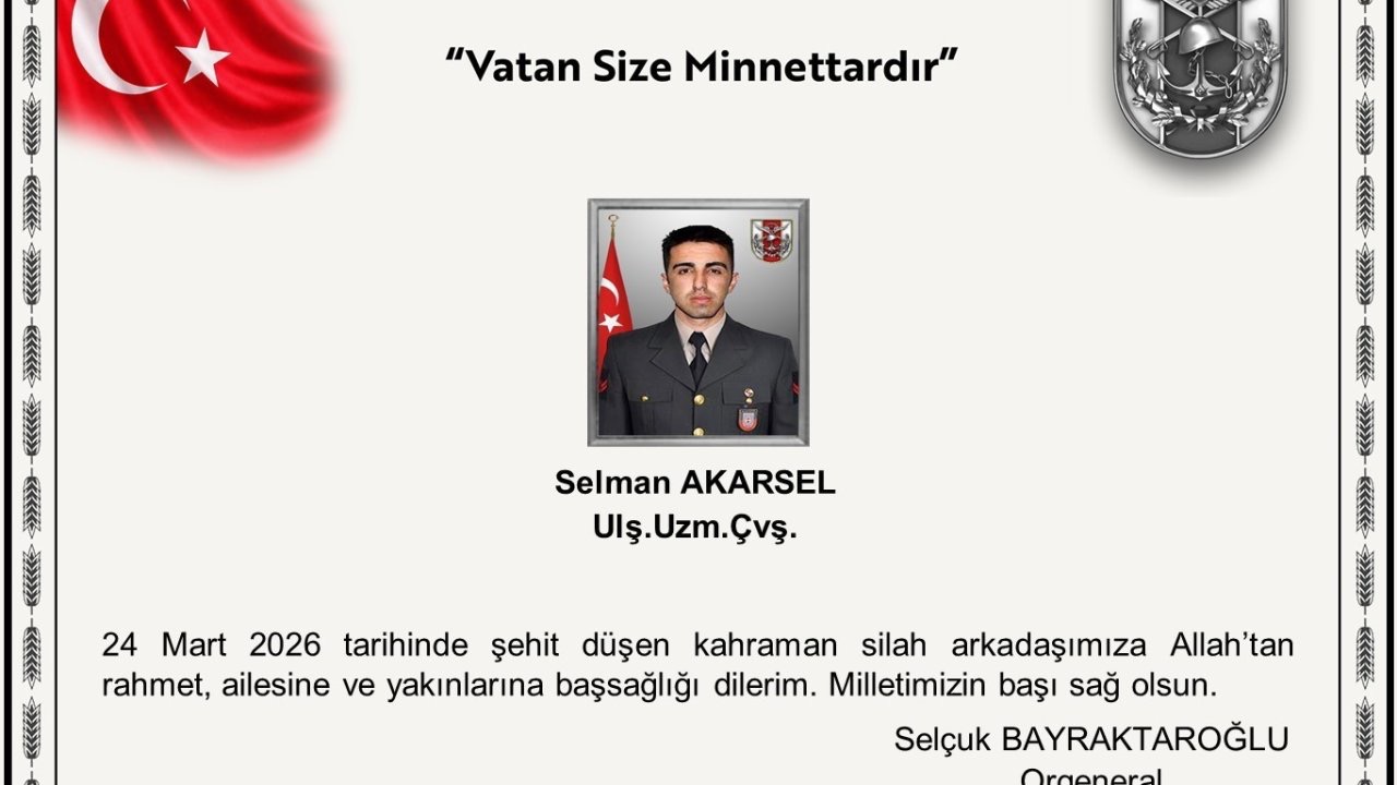 MSB acı haberi duyurdu: 1 askerimiz şehit oldu!