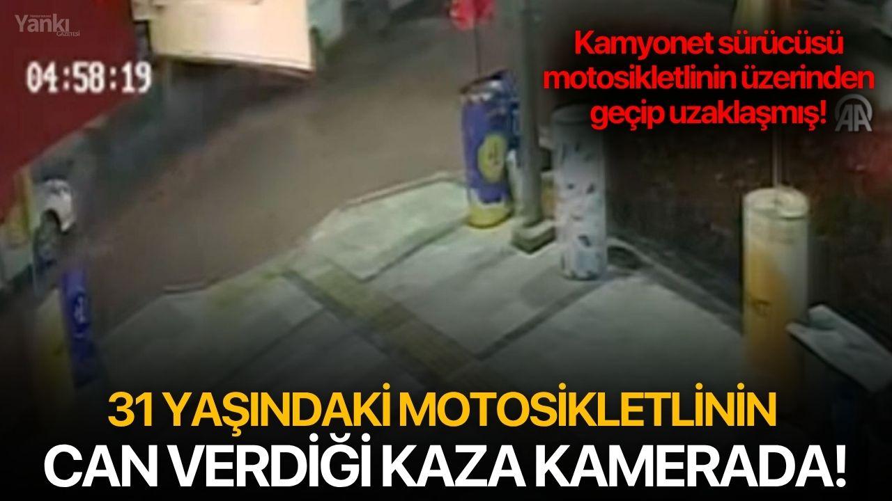 31 yaşındaki motosikletlinin can verdiği kaza kamerada!