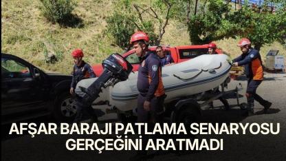 Afşar Barajı patlama senaryosu gerçeğini aratmadı
