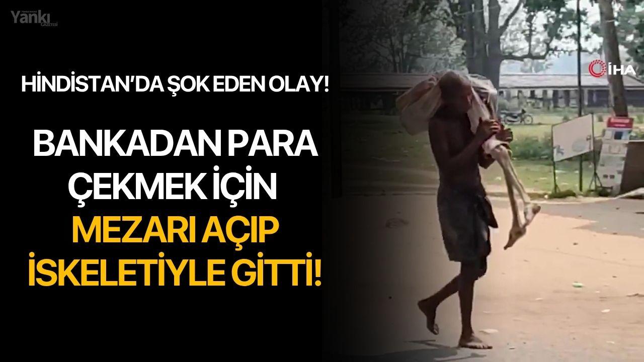 Bankadan Para Çekmek İçin Mezarı Açıp İskeletiyle Gitti!