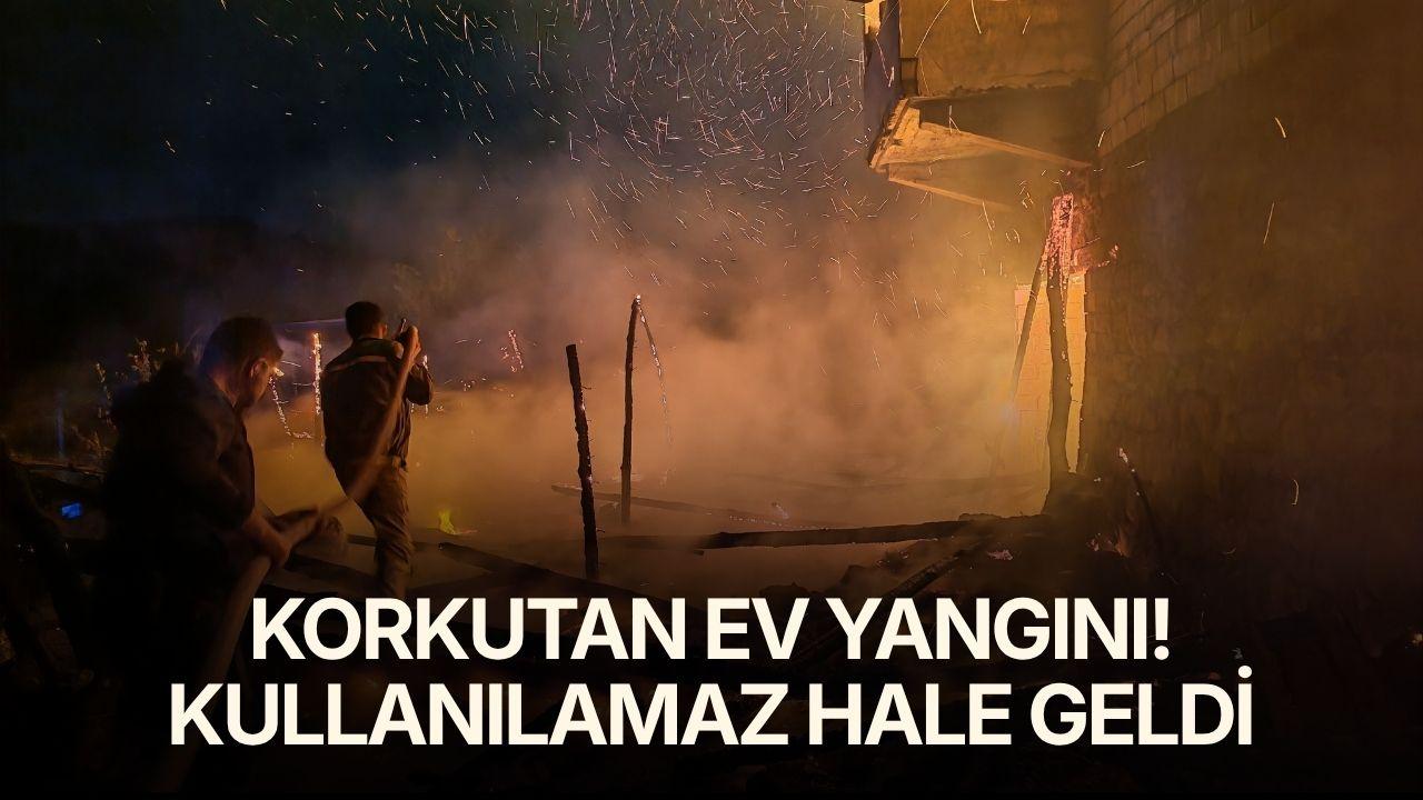 Demirci’de korkutan ev yangını