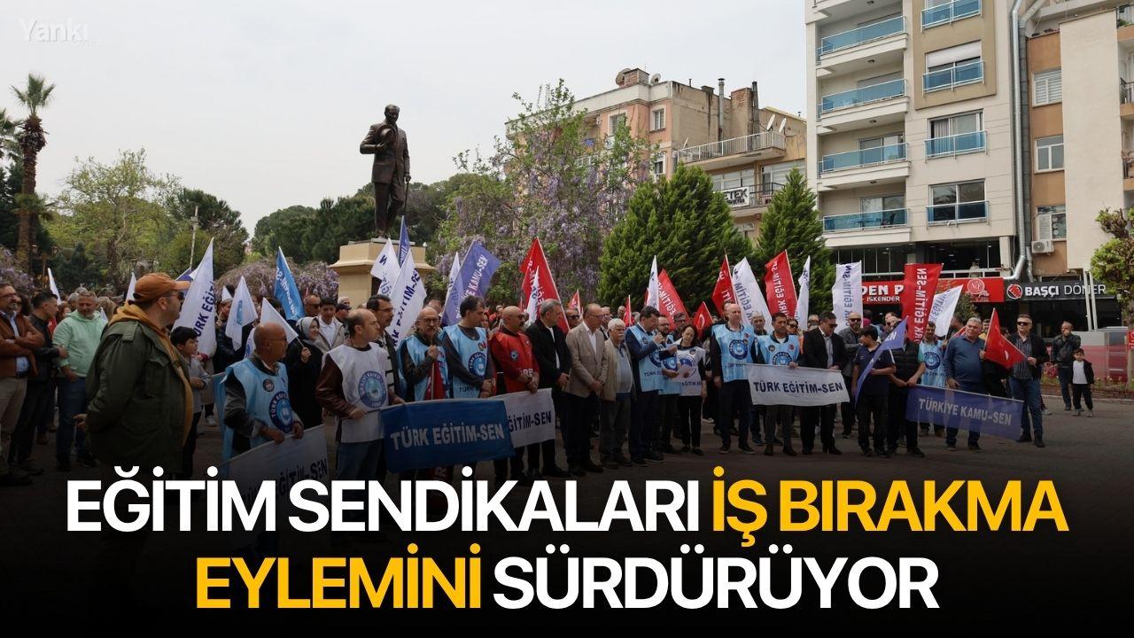 Eğitim sendikaları iş bırakma eylemini sürdürüyor