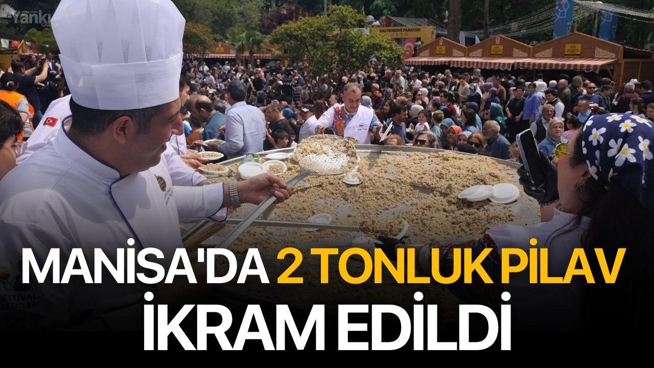 Manisa'da 2 tonluk pilav ikram edildi