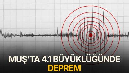Muş'ta 4.1 büyüklüğünde deprem