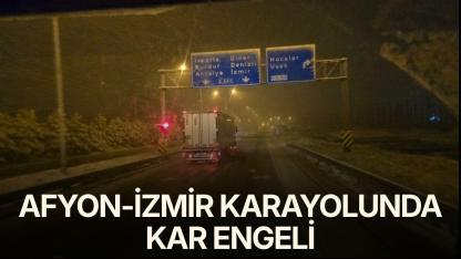 Afyonkarahisar- İzmir Karayolunda Kar Engeli