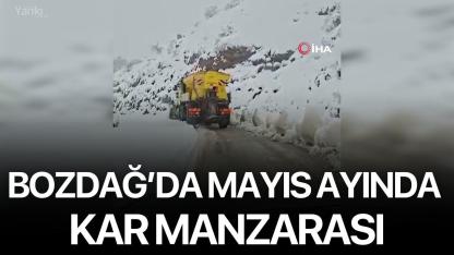 Bozdağ'da Mayıs ayında kar manzarası